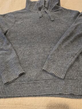 UpWest Men's Charcoal Knit Pullover Hooded Sweater